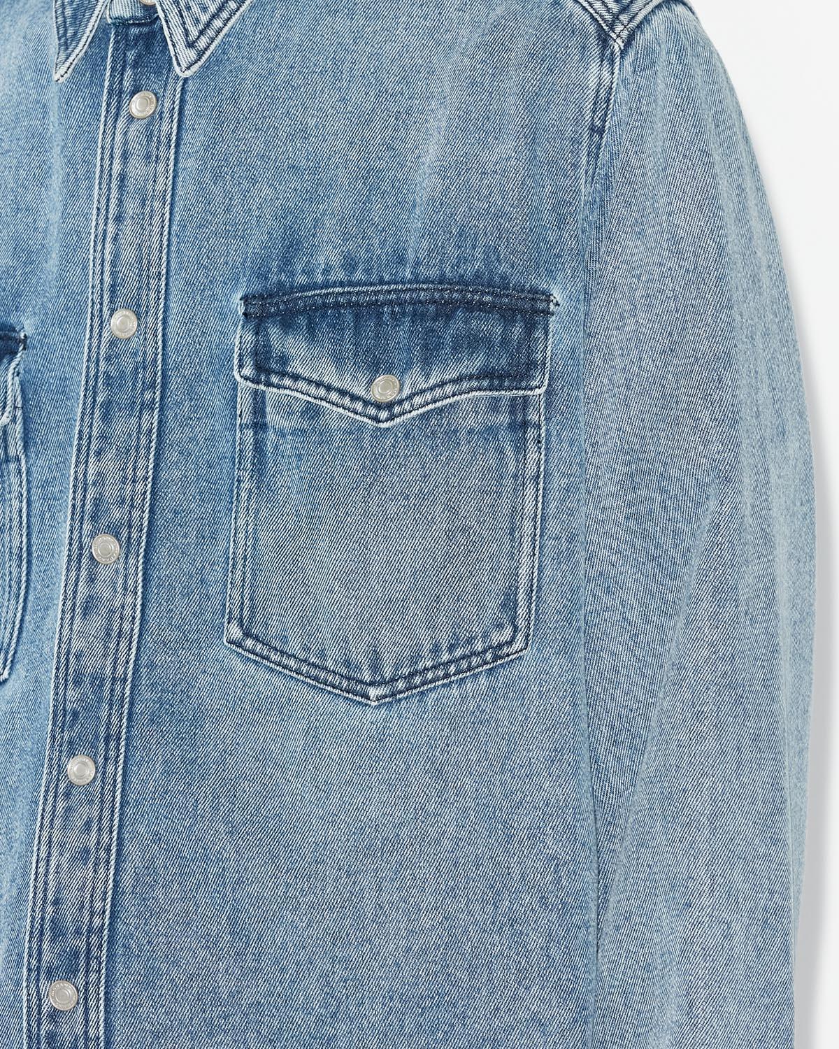 Isabel Marant Taily chemise bleu clair denim fluide