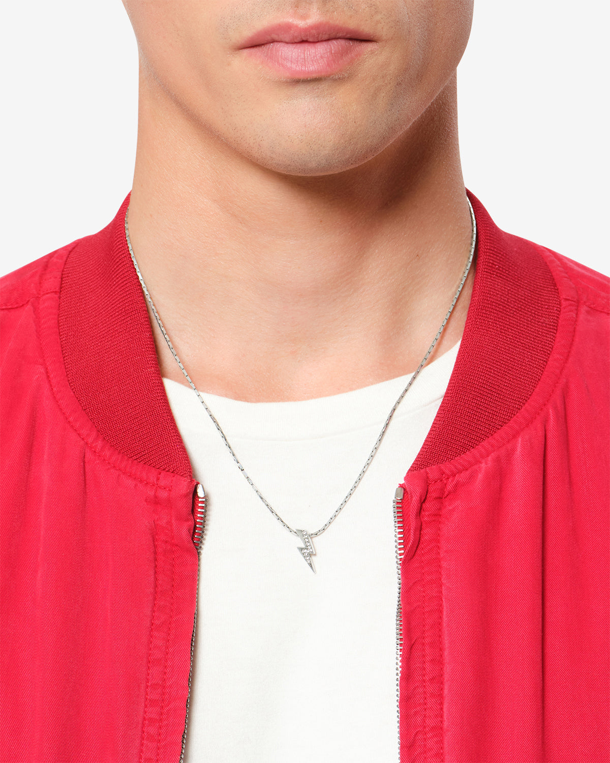 Isabel Marant Flash collier argenté pendentif éclair