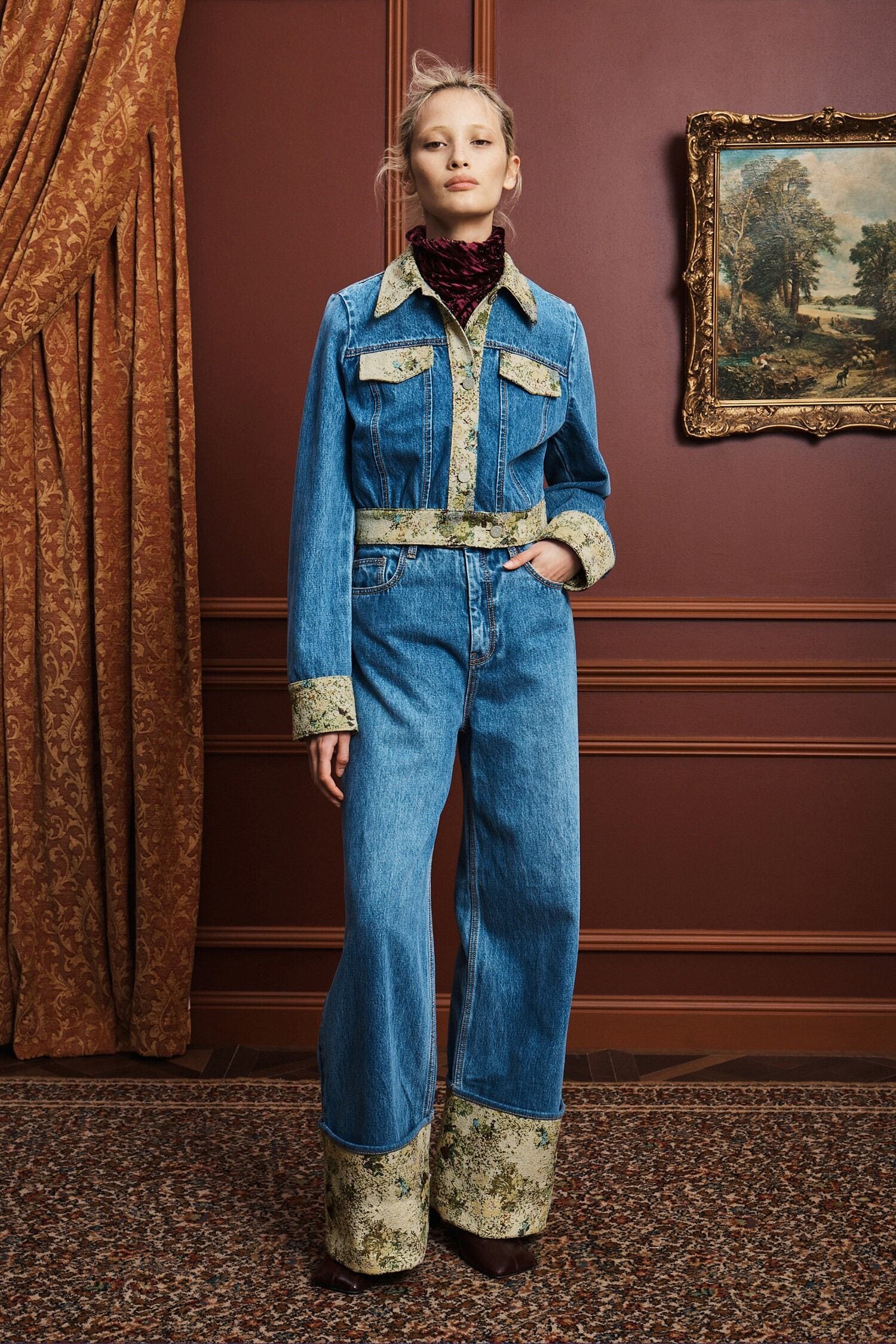 Alemäis Marcel veste jean courte jacquard taille 10