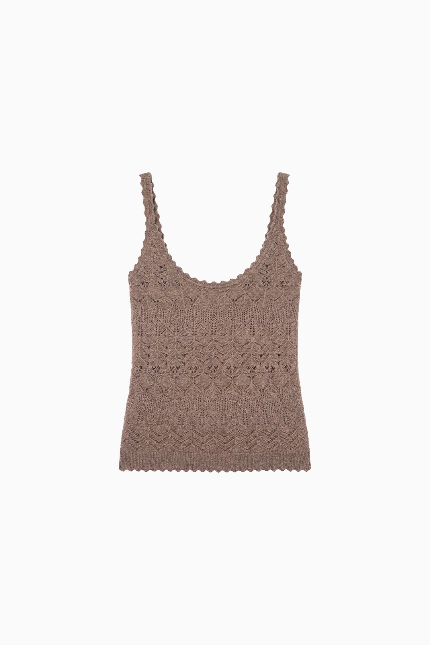 Ulla Johnson Brielle FA260714 débardeur cachemire Driftwood gris