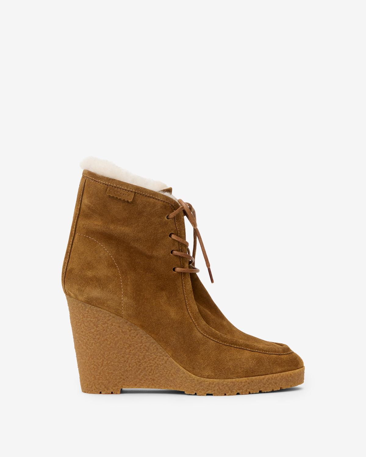 Isabel Marant Cylia Bottines Compensées Cognac Cuir 38