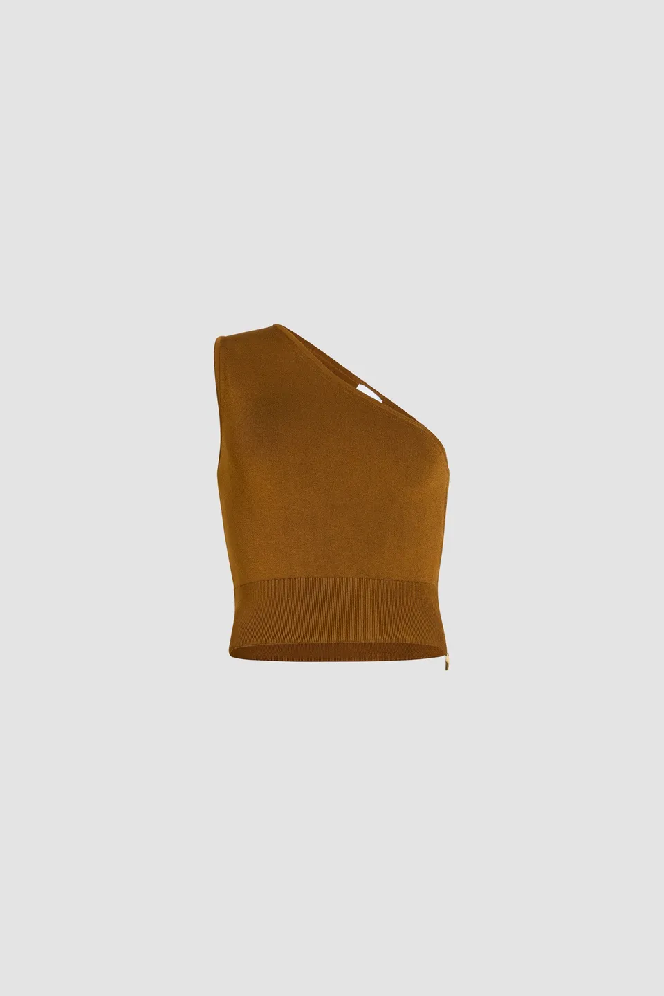 Patou KN244 top asymétrique caramel crêpe taille XS-XXL