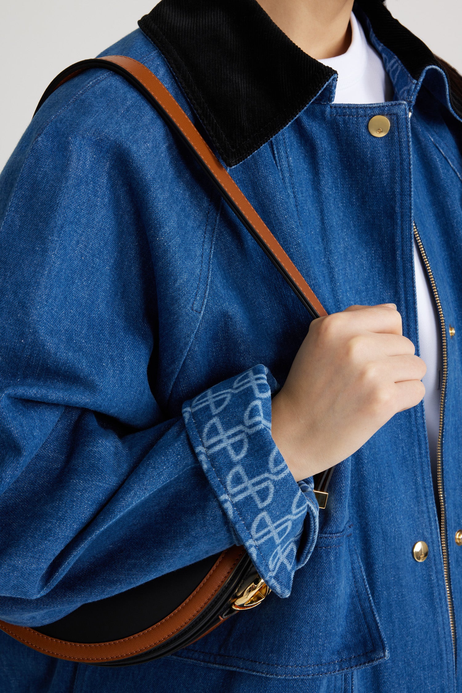Patou OU029 Parka Stonewash Denim Bio Relaxed