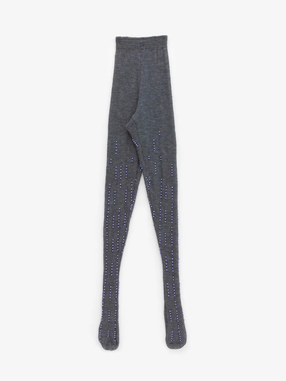 Ester Manas Pants Beaded Open-Knit Wool Legging laine à perles