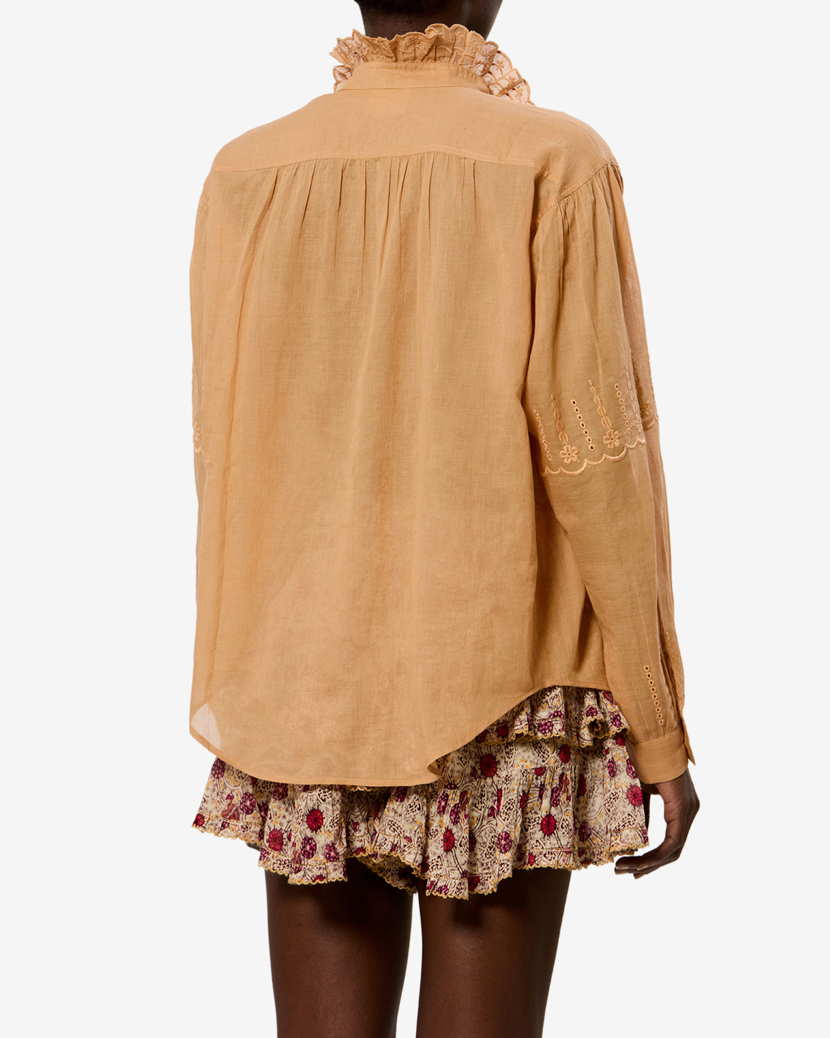 Isabel Marant Leota chemisier caramel voile coton