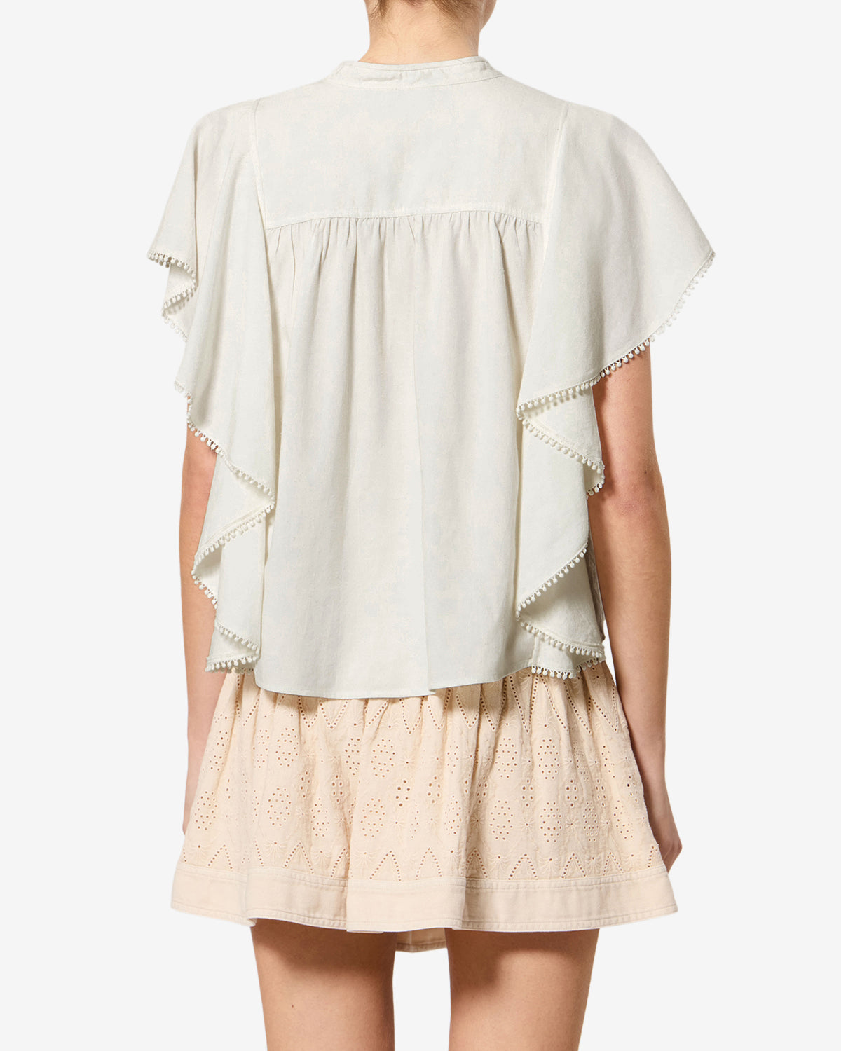 Isabel Marant Marlie Top Écru Lin Coupe Droite 36
