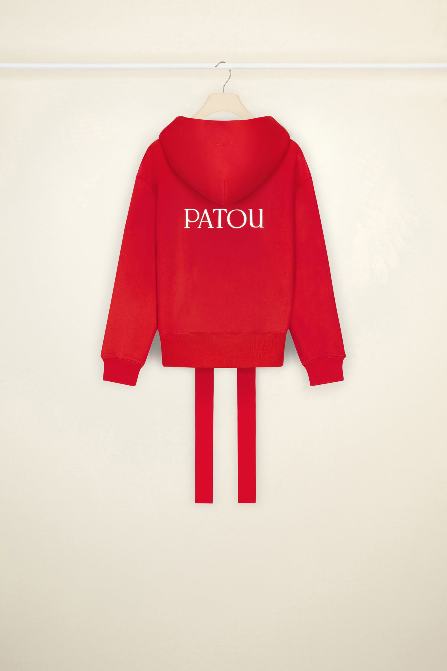 Patou JE007 hoodie coton bio Poppy zippé à capuche logo dos