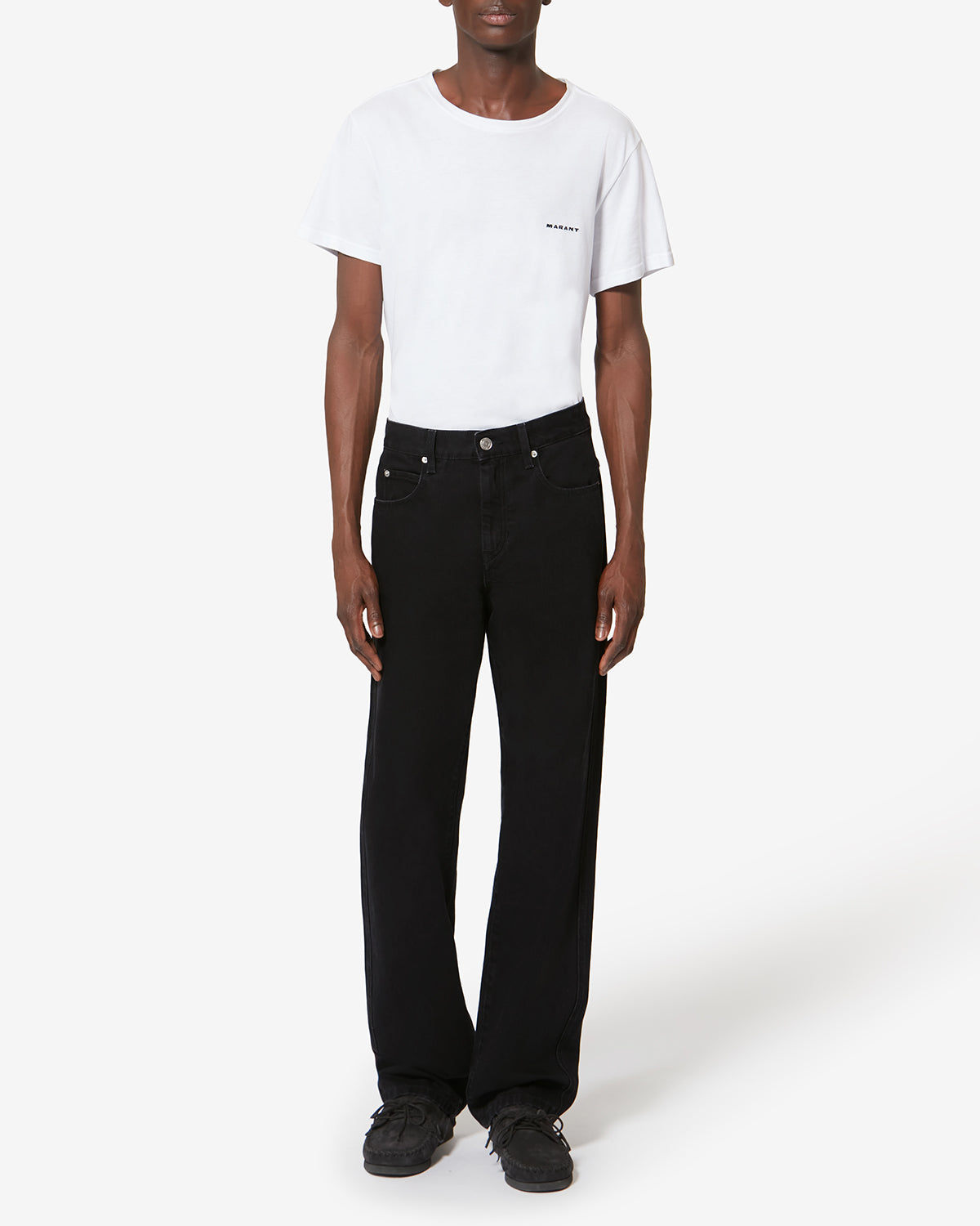 Isabel Marant Lewys jean noir délavé coupe fitted