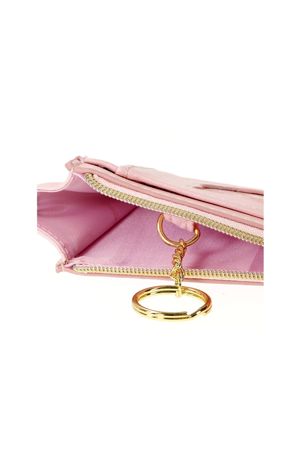 Paul & Joe fleuri porte-cartes rose zip doré
