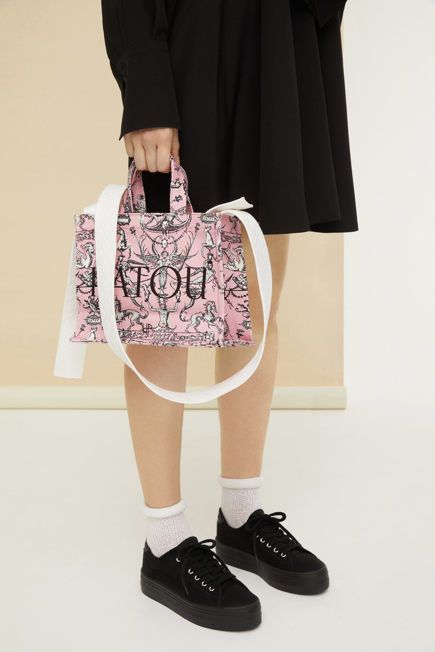 Patou AC025 P22AC02500765043 tote coton rose imprimé