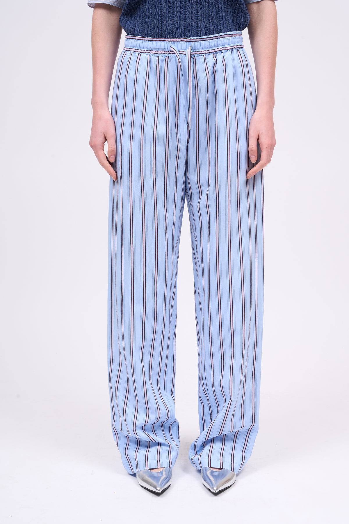 Paul & Joe Tailoring Sully pantalon viscose rayée coupe ample