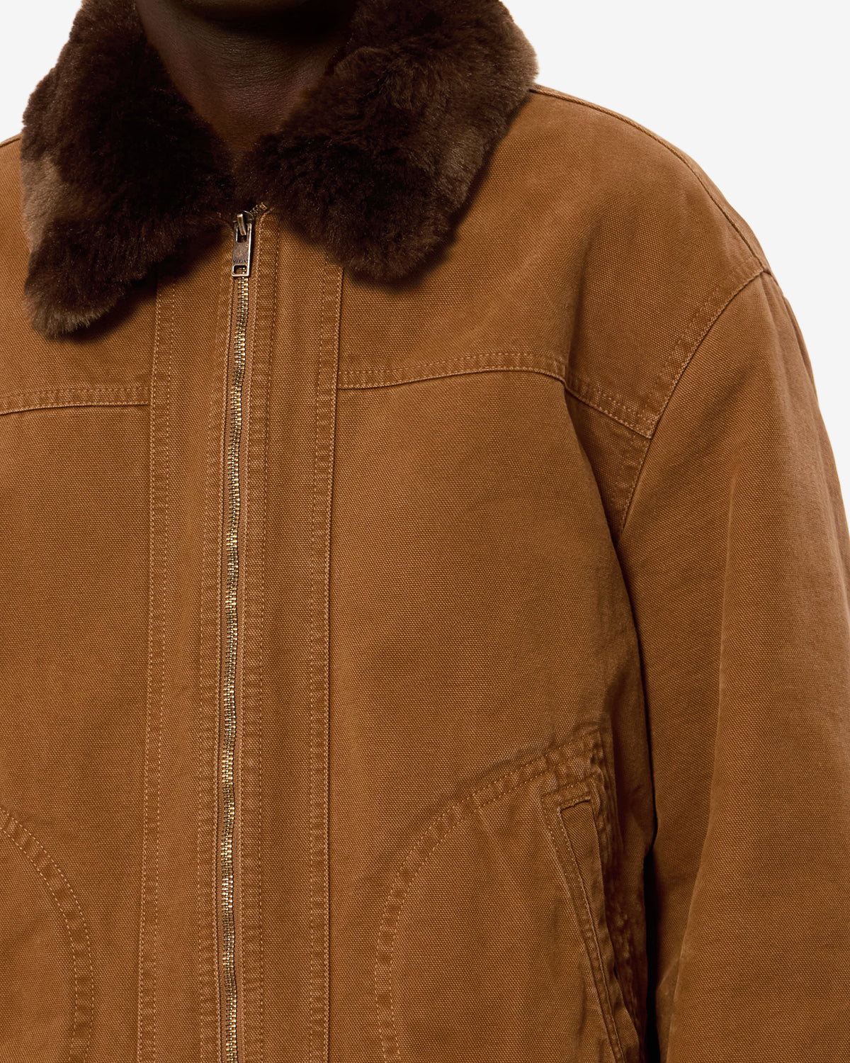 Isabel Marant Amaric MA0594HA manteau caramel shearling