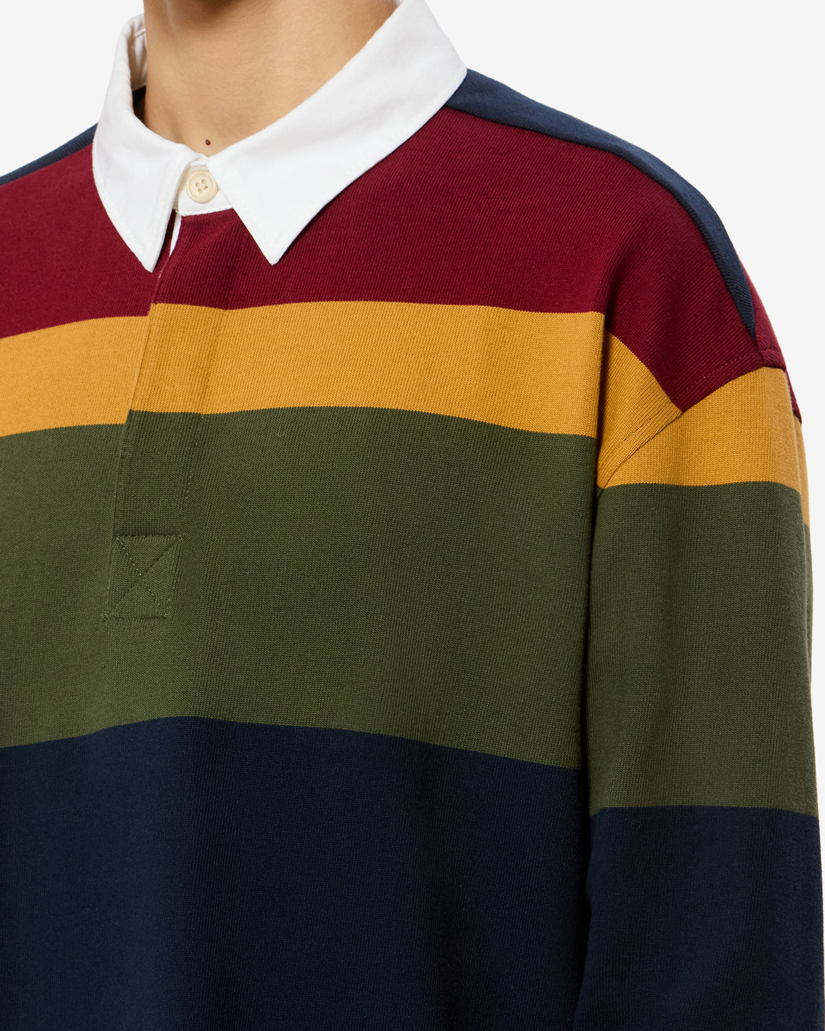 Isabel Marant Brandon polo bleu marine rayé coton
