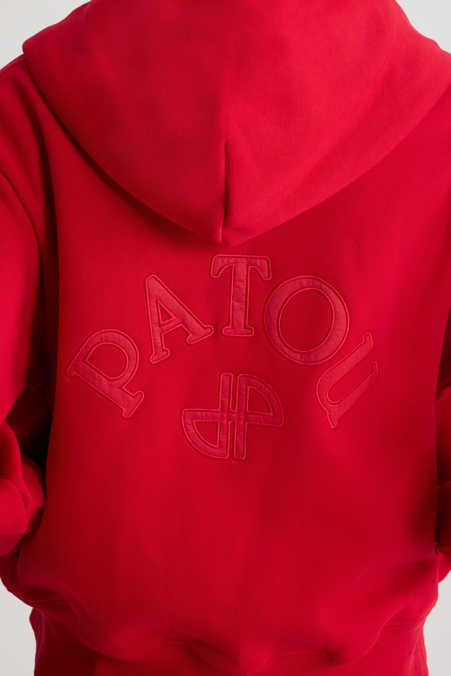 Patou H25JE196 sweat zippé molleton rouge scarlet