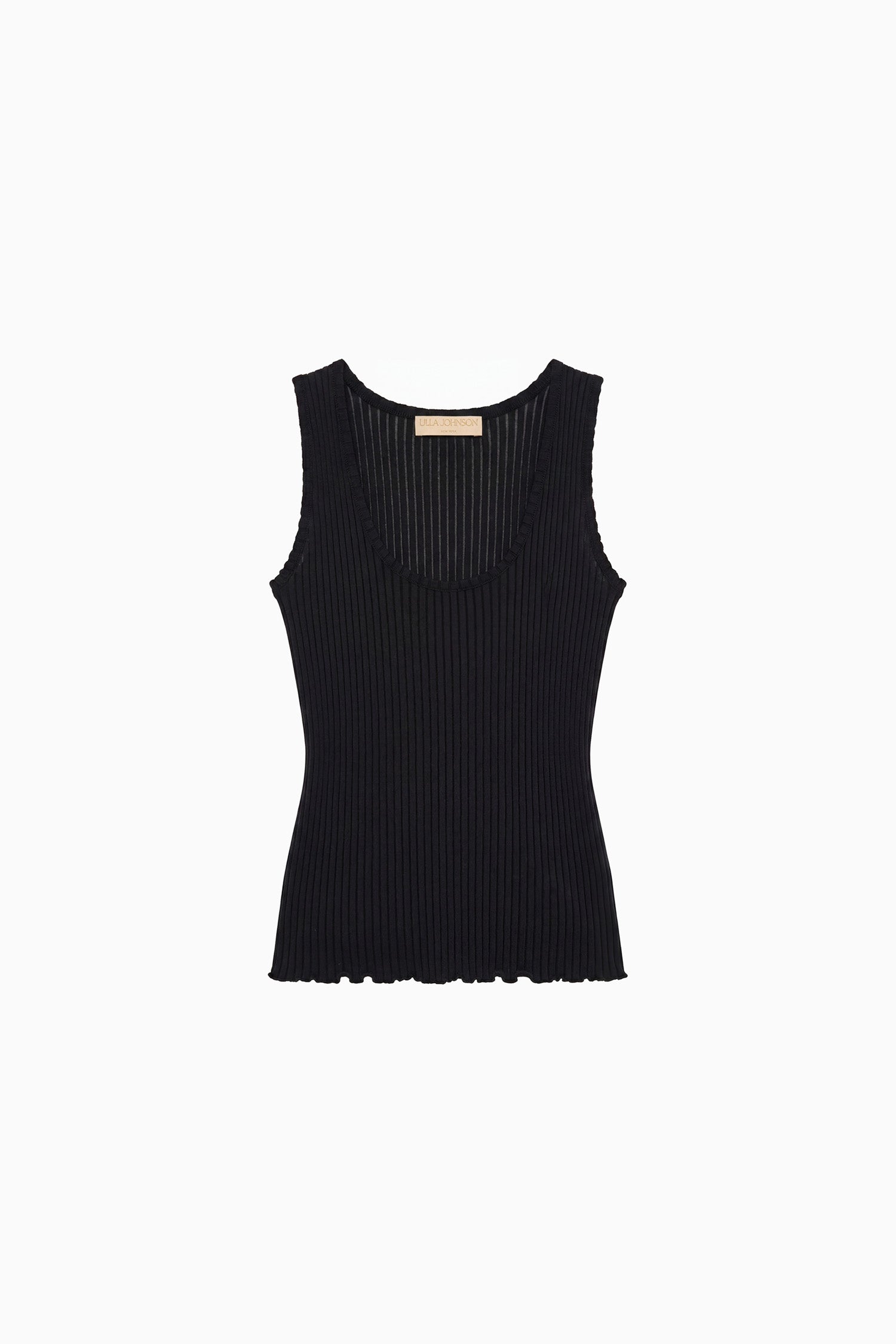Ulla Johnson Gia haut débardeur noir coton soie