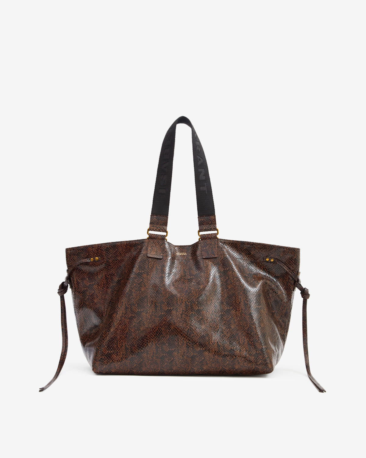 Isabel Marant Wardy sac cuir python mocha 37 cm