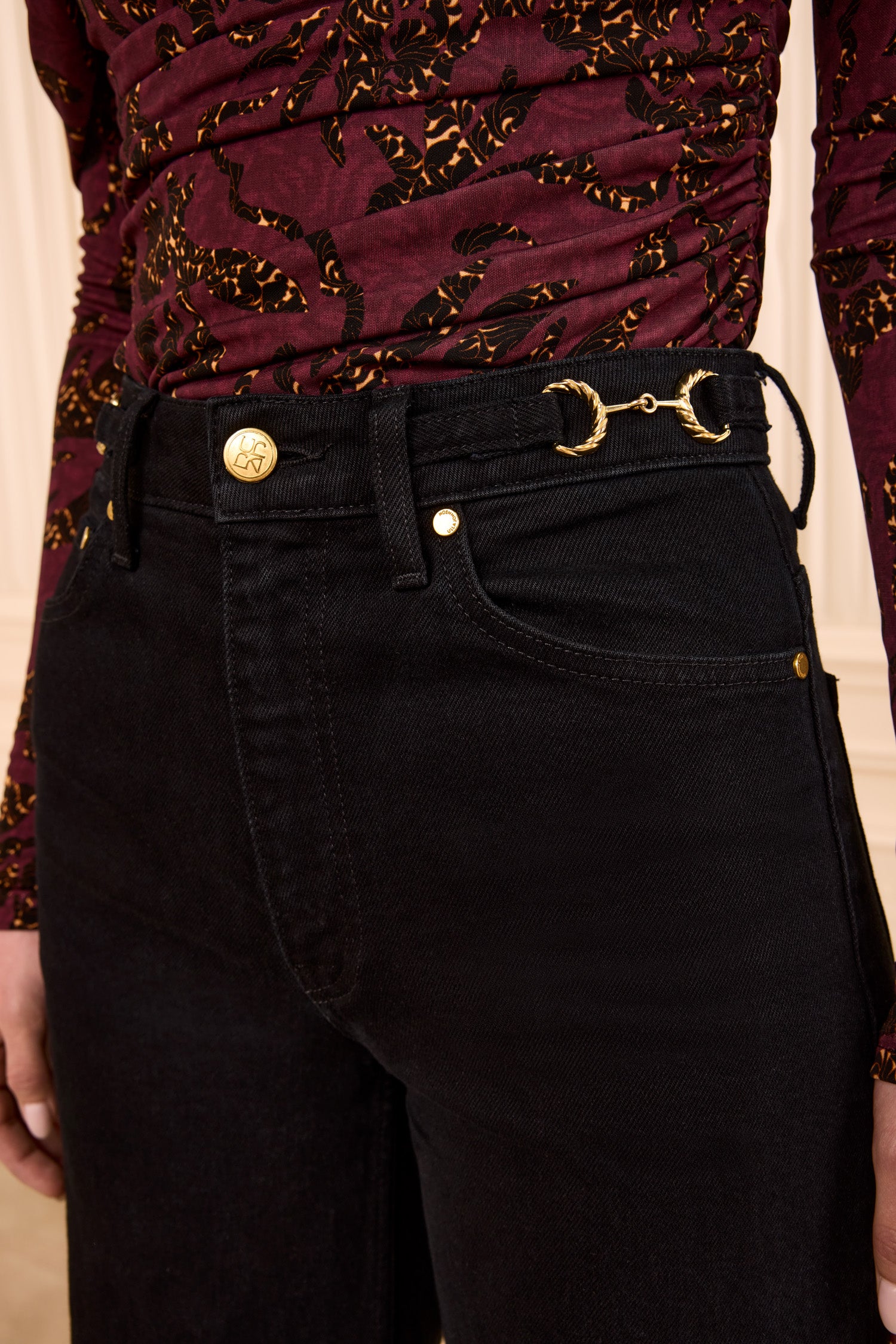 Ulla Johnson Valory Flare Jean jean flare noir stretch