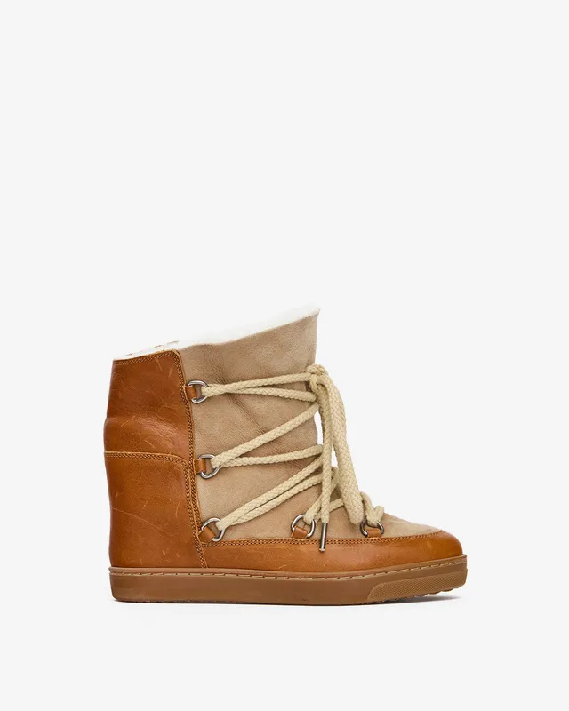 Isabel Marant Nowles bottines après-ski camel 4 cm