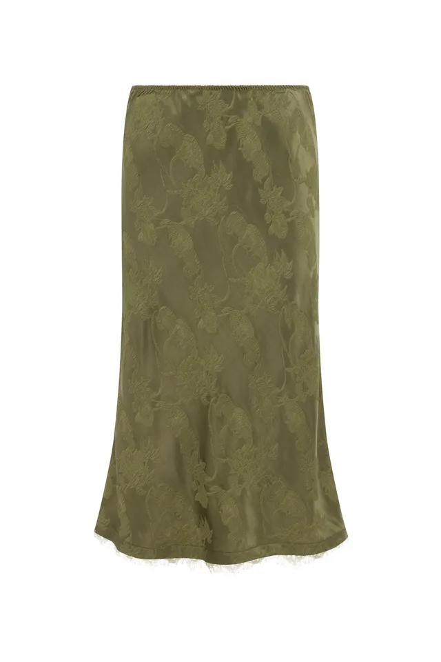 Alemäis Winifred Bias jupe midi 8 jacquard soie