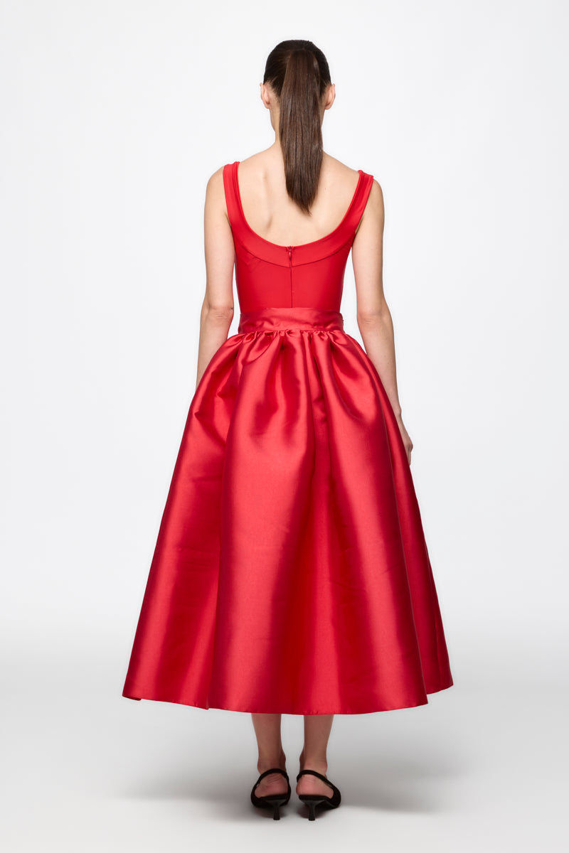 ATU Body Couture Taffeta Jupe midi rouge taille S