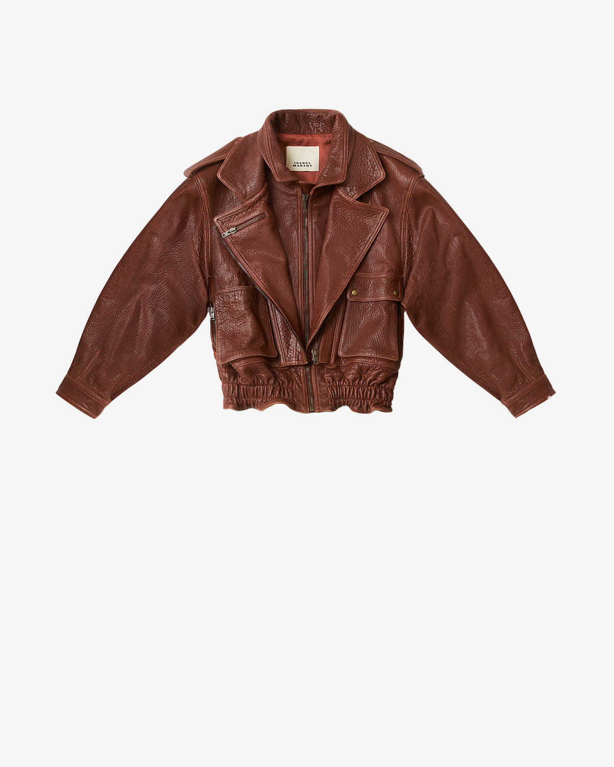 Isabel Marant Aneli veste cuir terracotta