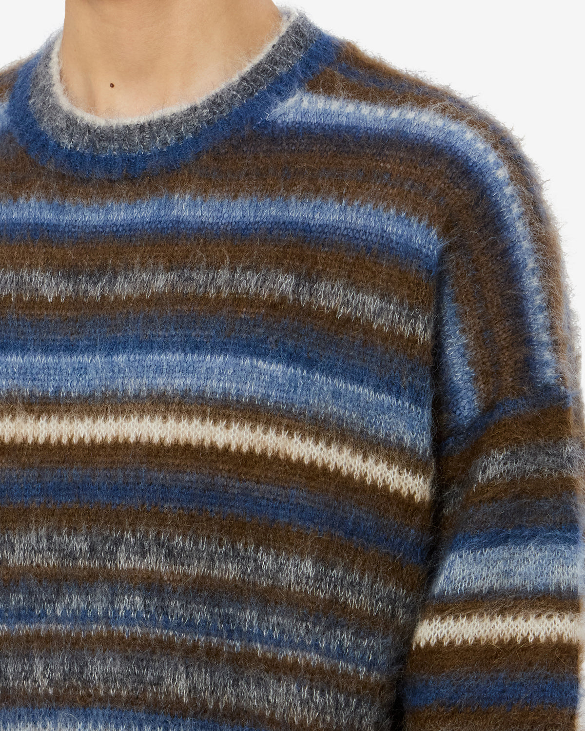 Isabel Marant Scolan pull mohair nuit rayures loose