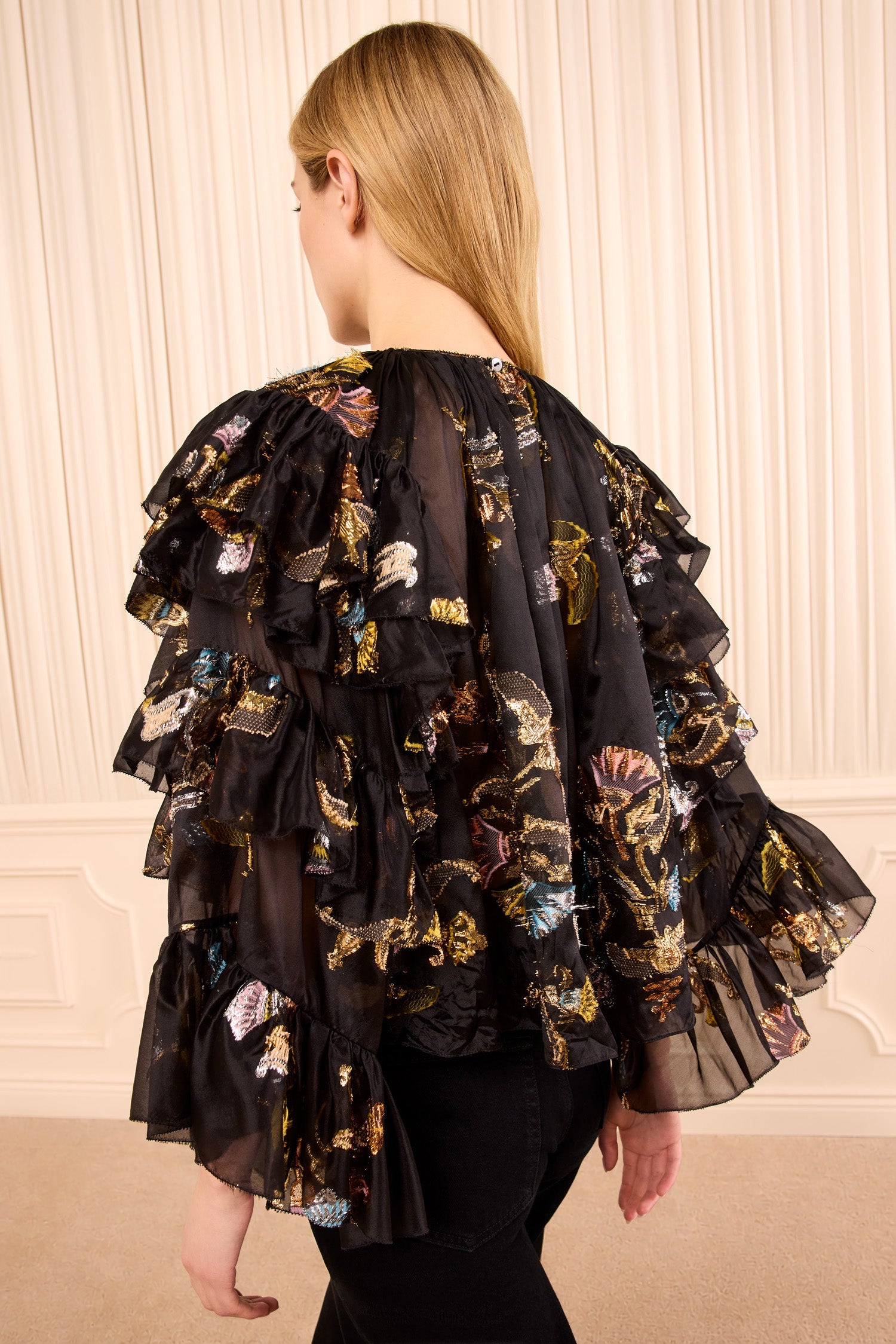 Ulla Johnson Elice chemisier soie noir Raven