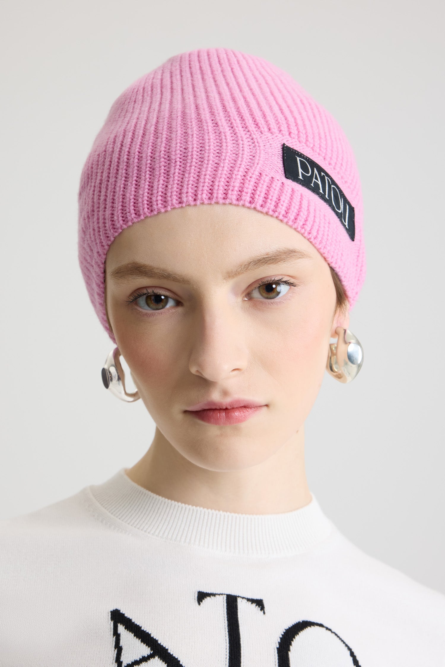 Patou AC102 Bonnet Laine Cachemire Rose