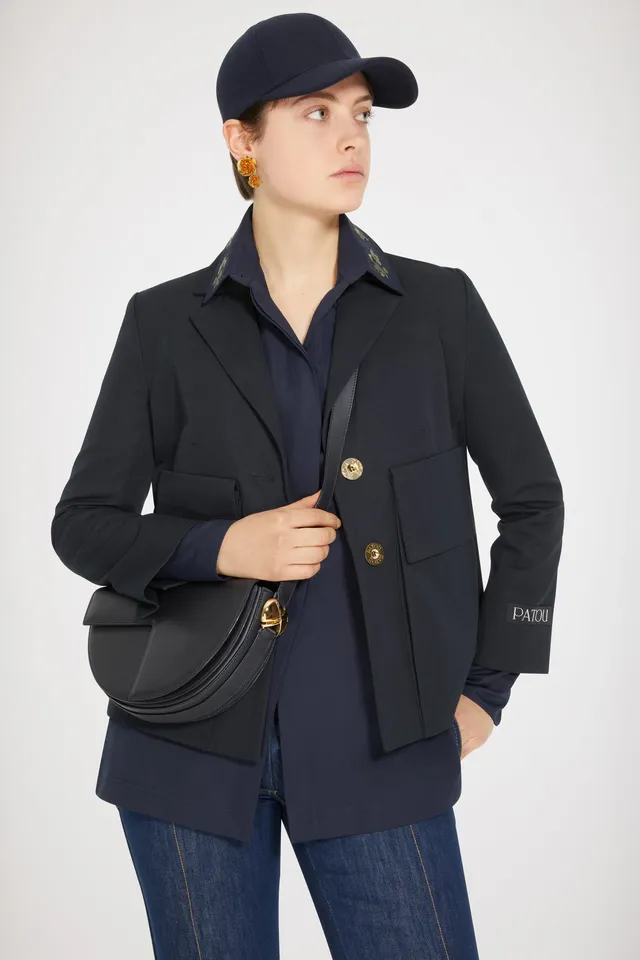 Patou JA025 veste coton bio bleu night blue