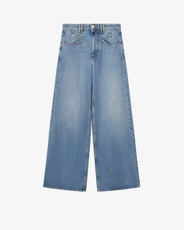Isabel Marant Lemony PA0052FB jean large bleu clair