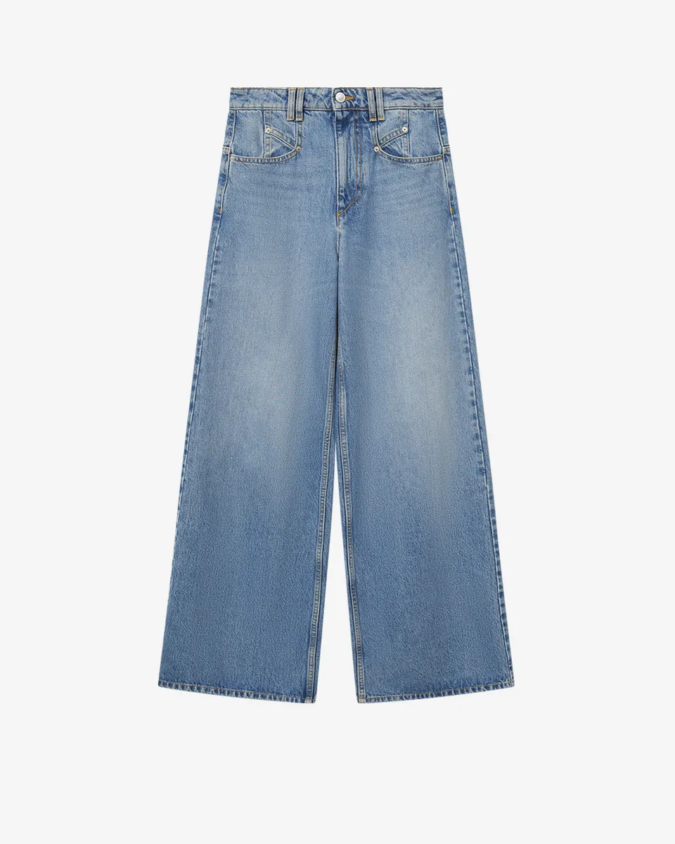 Isabel Marant Lemony PA0052FB jean large bleu clair