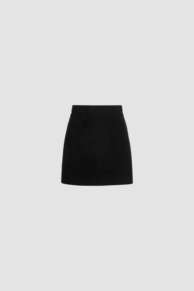 Patou SK0720183999B mini jupe laine noire