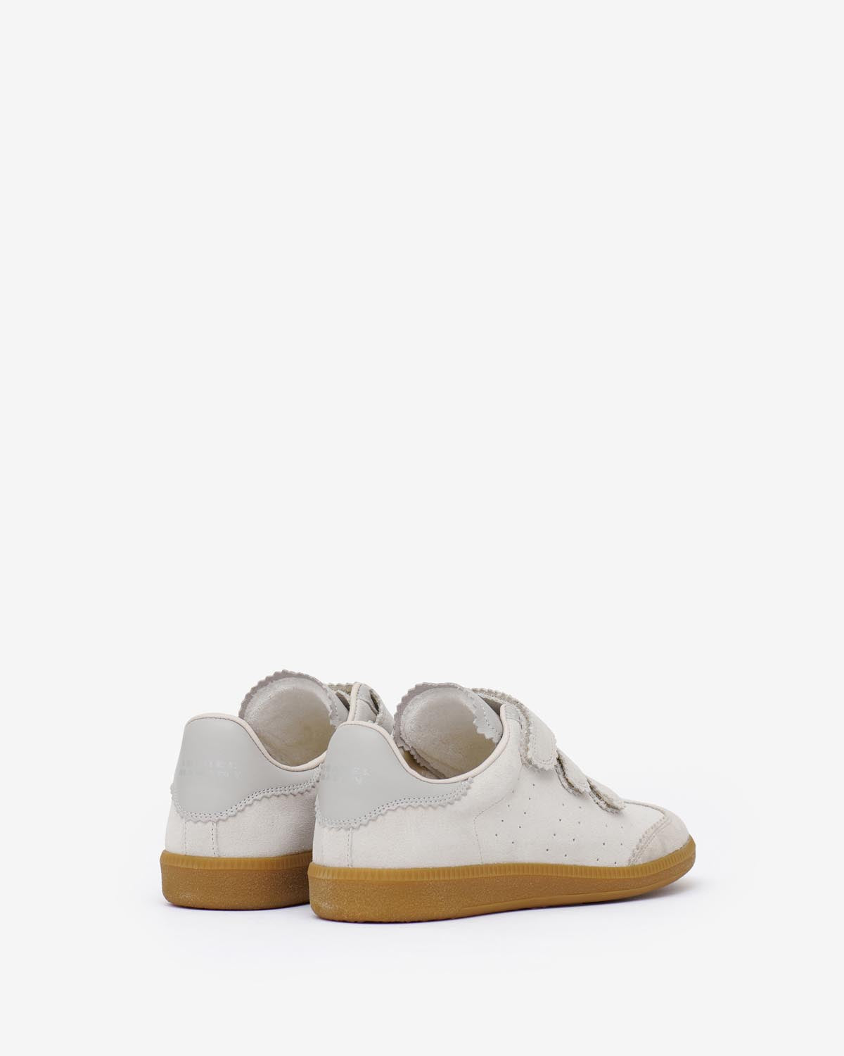Isabel Marant Beth baskets écru cuir velours