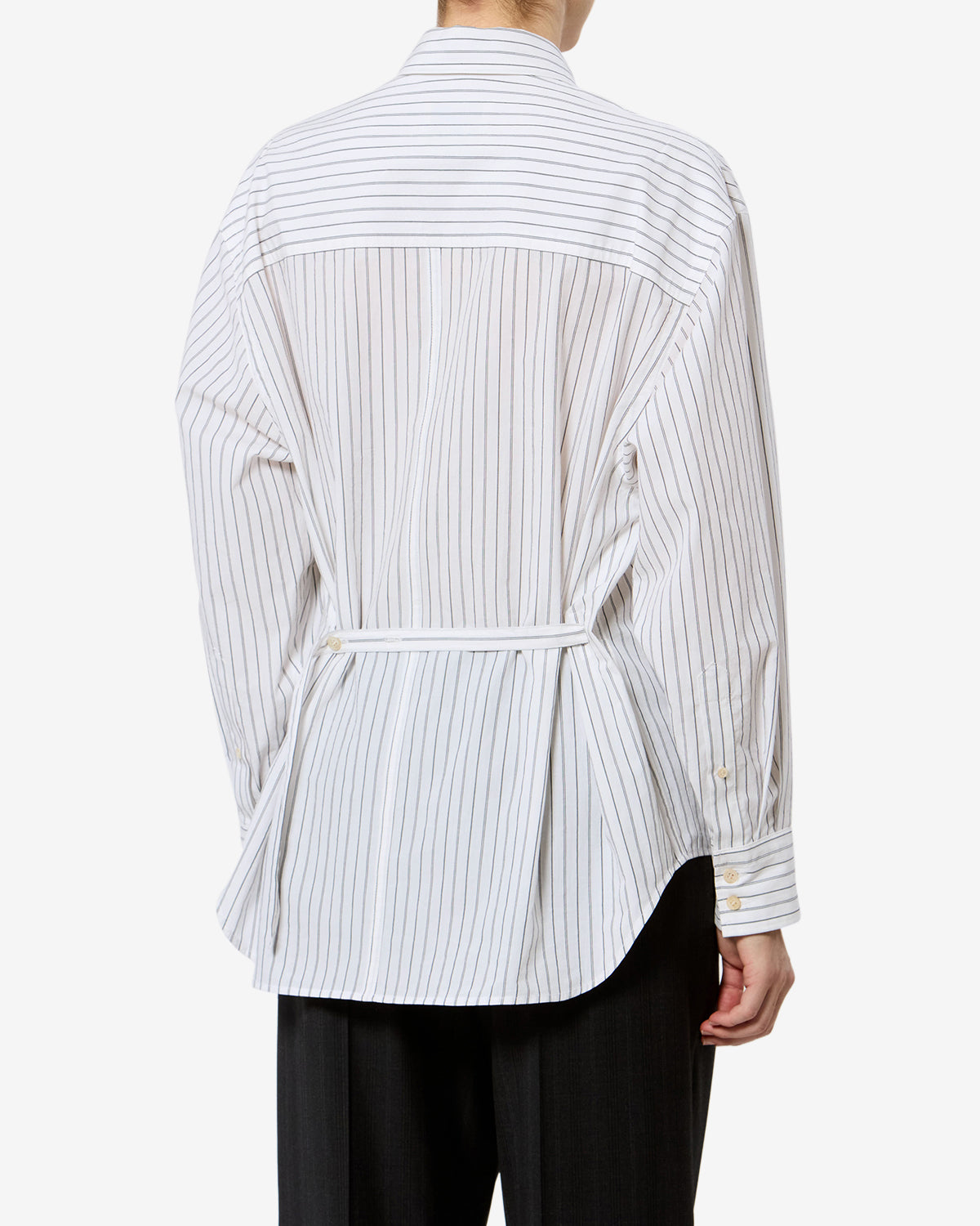 Isabel Marant Aurora chemise rayée blanc-noir