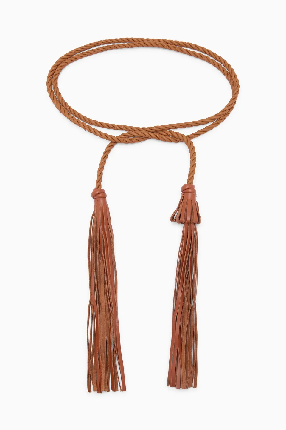 Ulla Johnson Tassel ceinture cuir marron sierra nouée