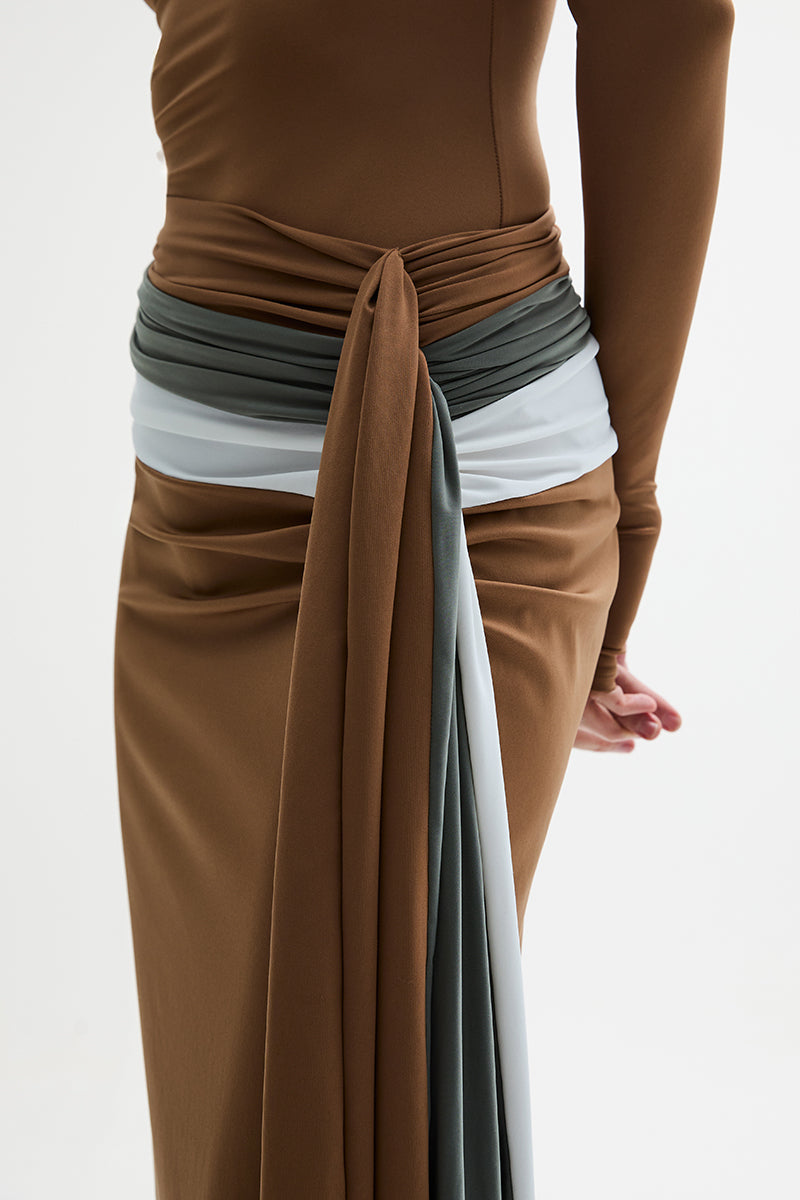 ATU Body Couture Starling jupe midi camel jersey S