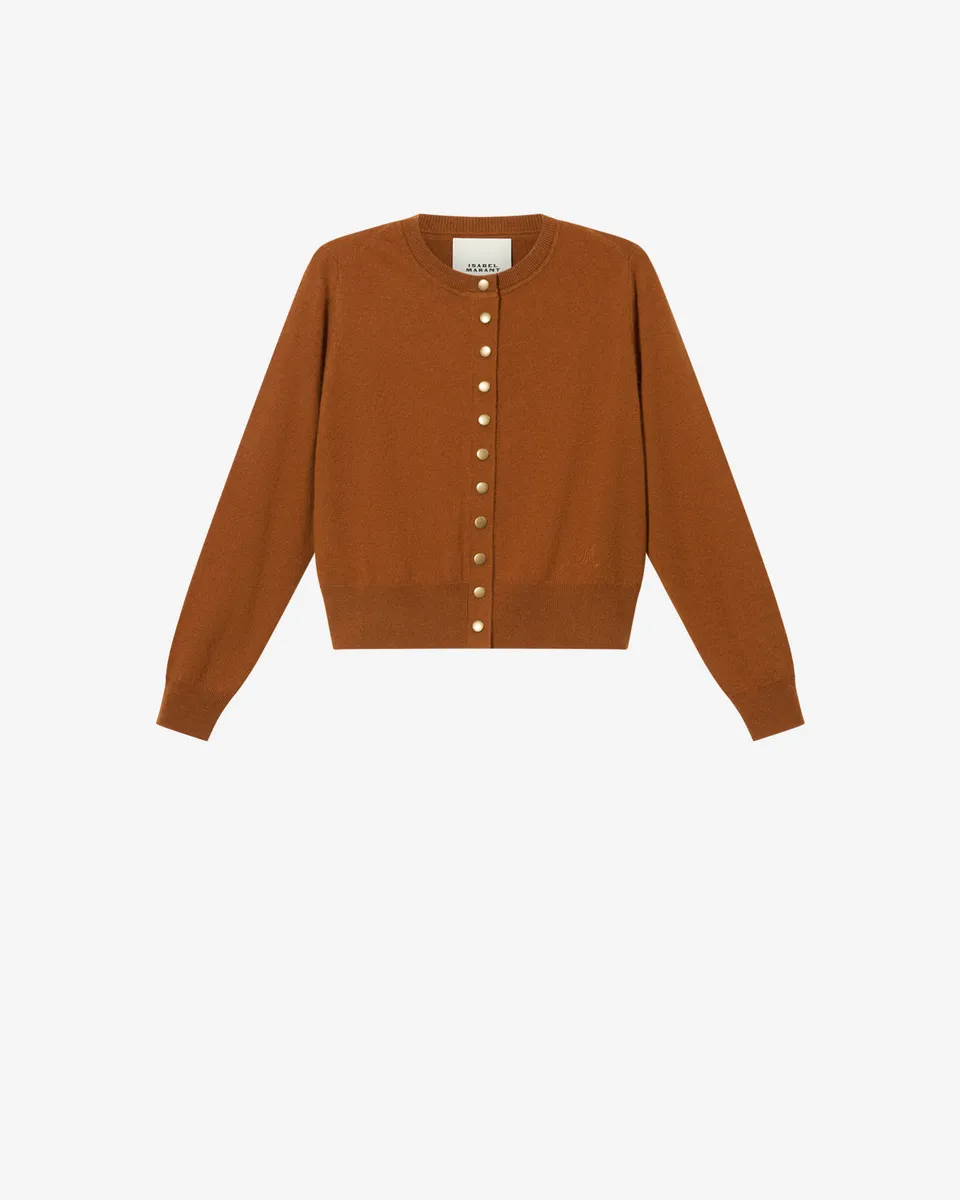 Isabel Marant Idesia CA0101FB-B1L07I cardigan caramel laine