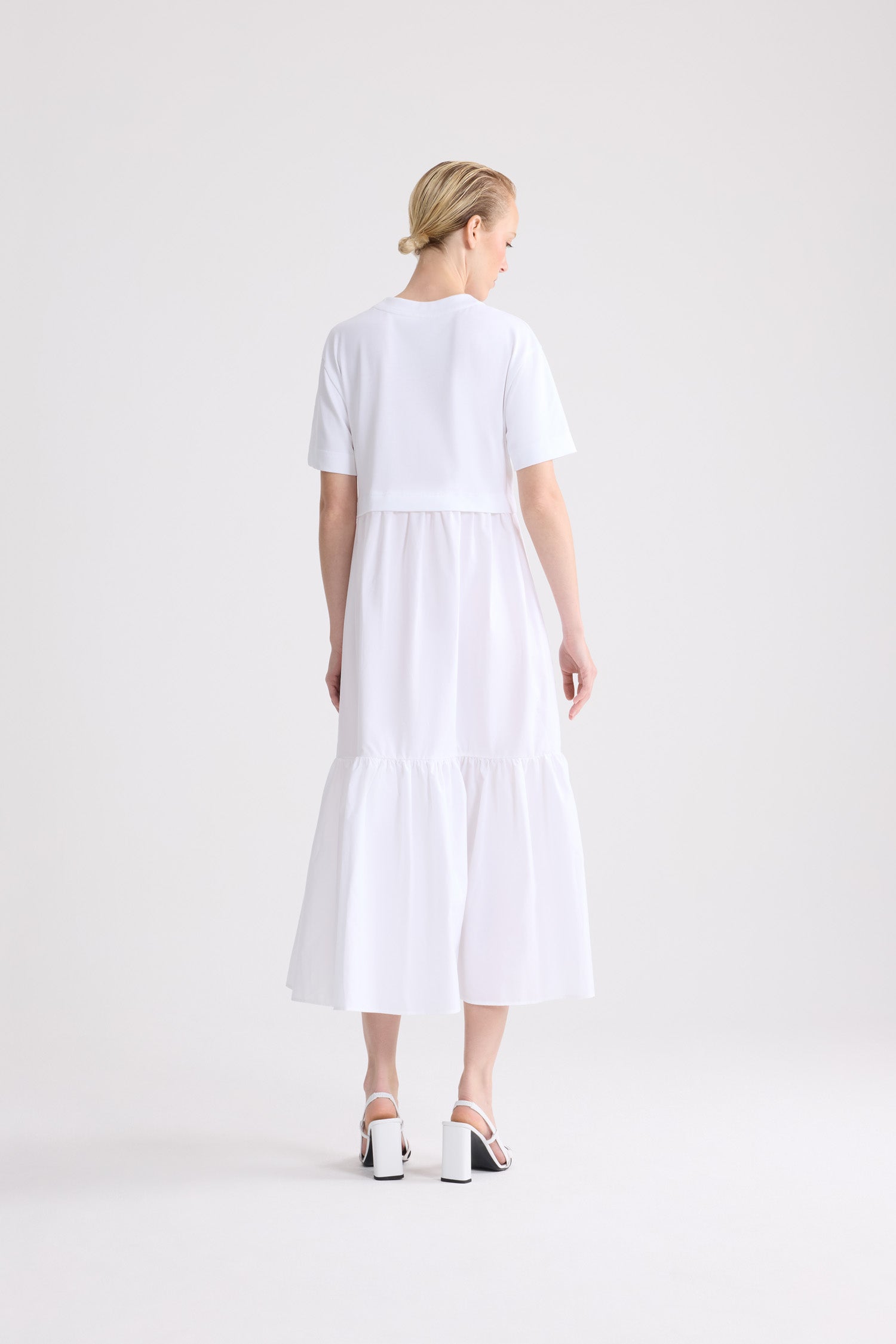 Patou JE2489990001W robe midi coton blanc volume