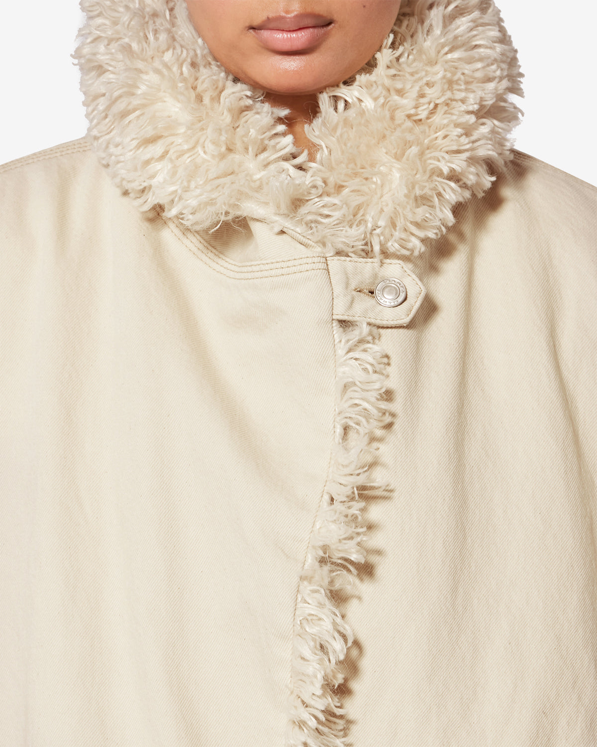 Isabel Marant Charone veste écru fausse fourrure