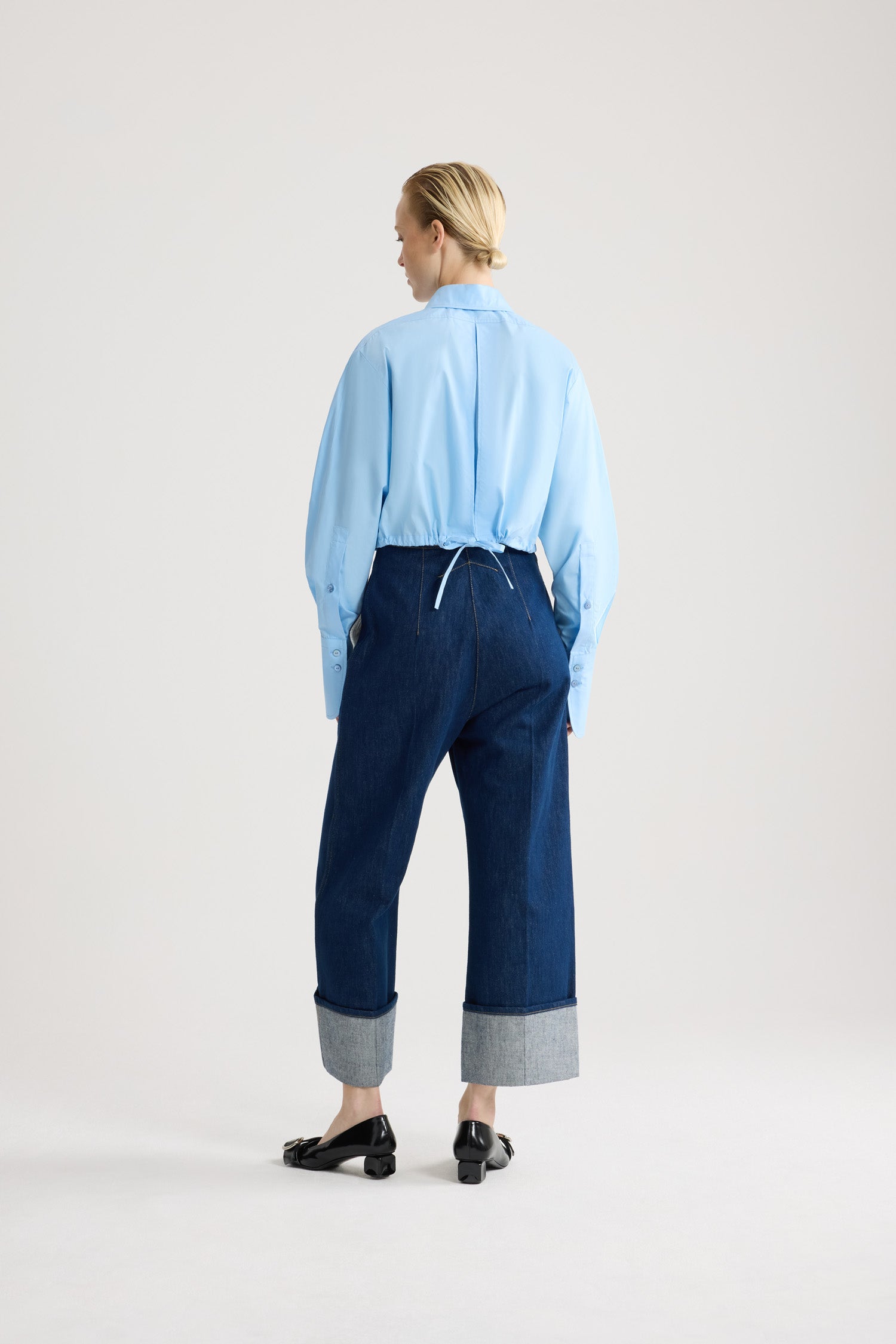 Patou Safari Chemise Coton Bleu Riviera Manches