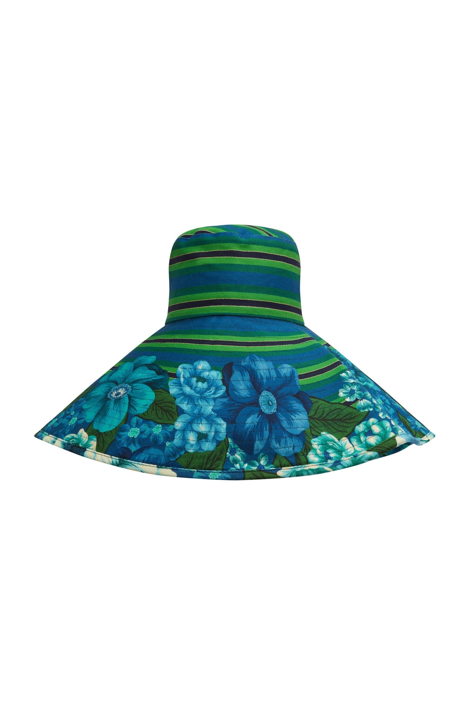 Alemäis Margo chapeau soleil lin bord large imprimé