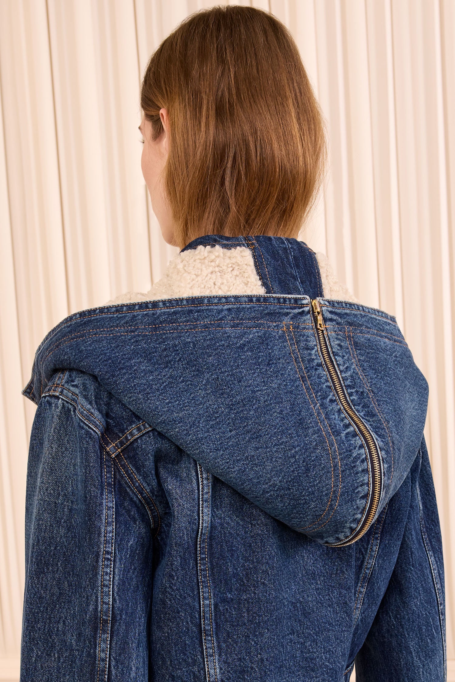 Ulla Johnson Sybil Veste Jean Nile 100% Coton Capuche