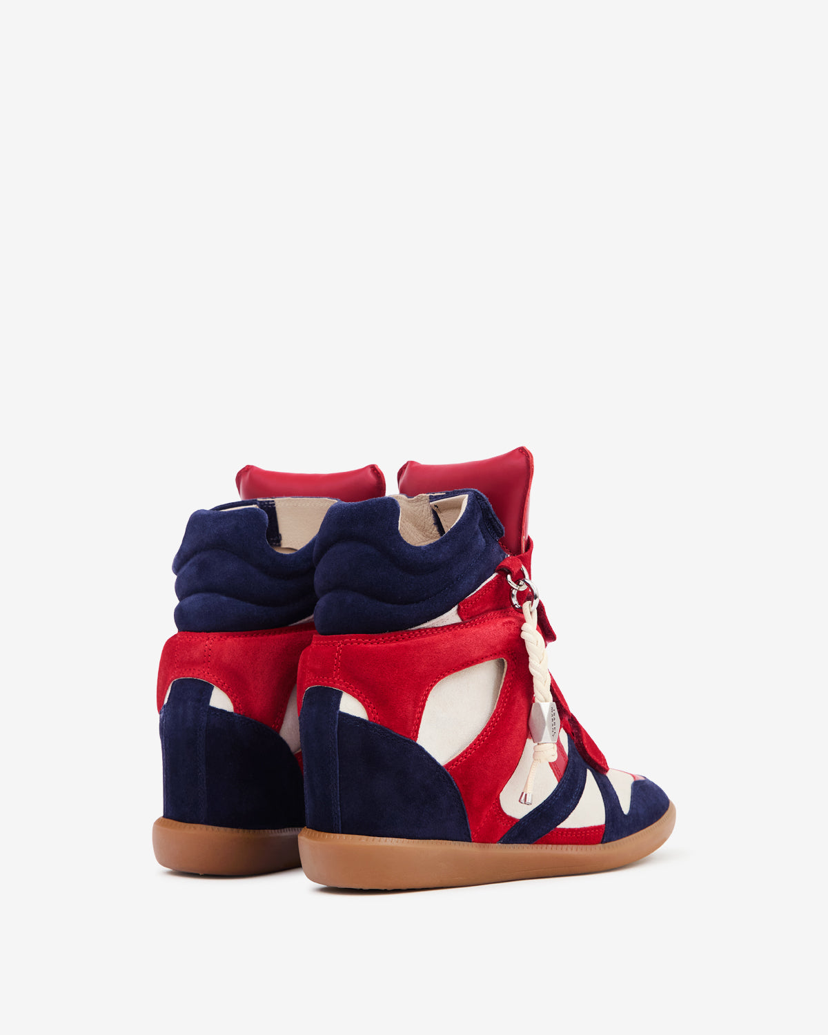 Isabel Marant Bekett BK0104FA baskets rouge compensées 5 cm