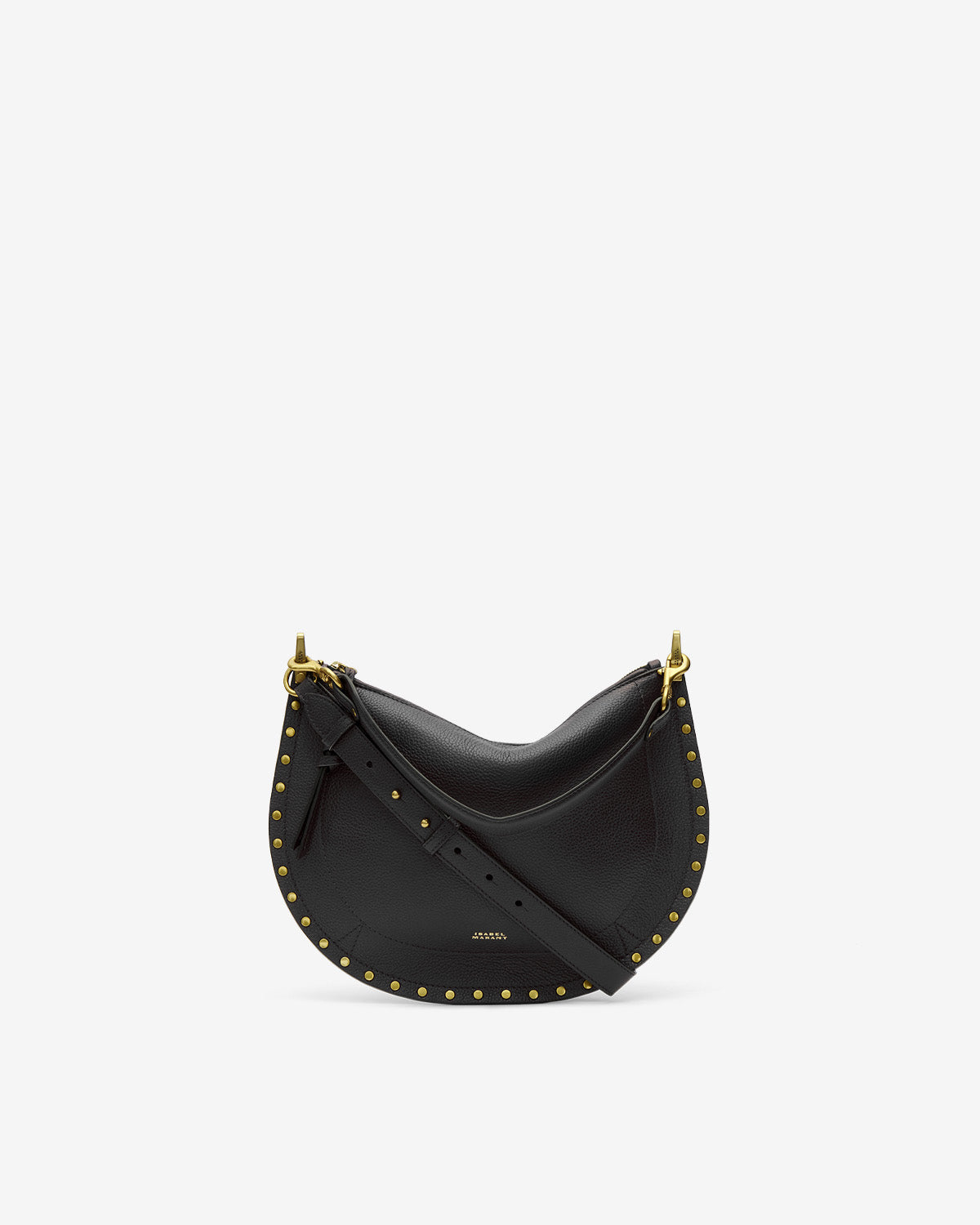 Isabel Marant Oskan Soft Zip sac cuir grainé noir