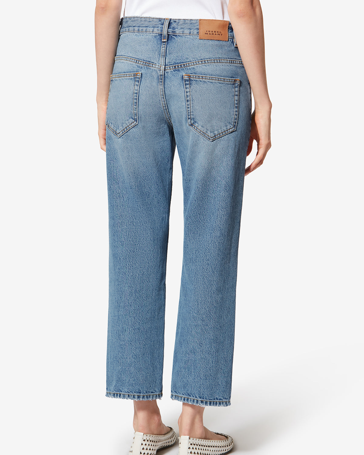 Isabel Marant Dakota jean bleu clair 7/8 ajusté 5 poches