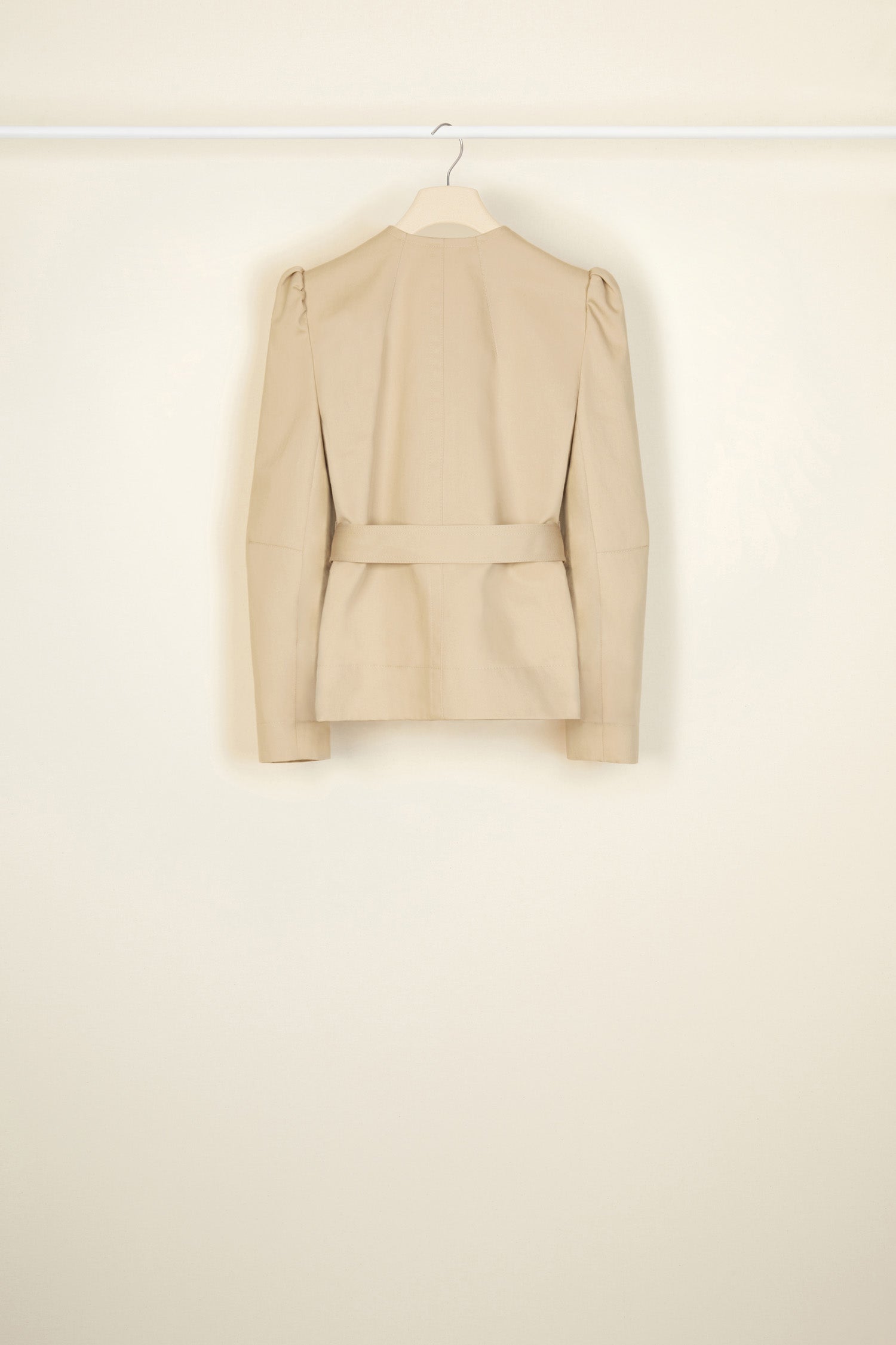 Patou Cropped Veste Gabardine Sable Coton Bio