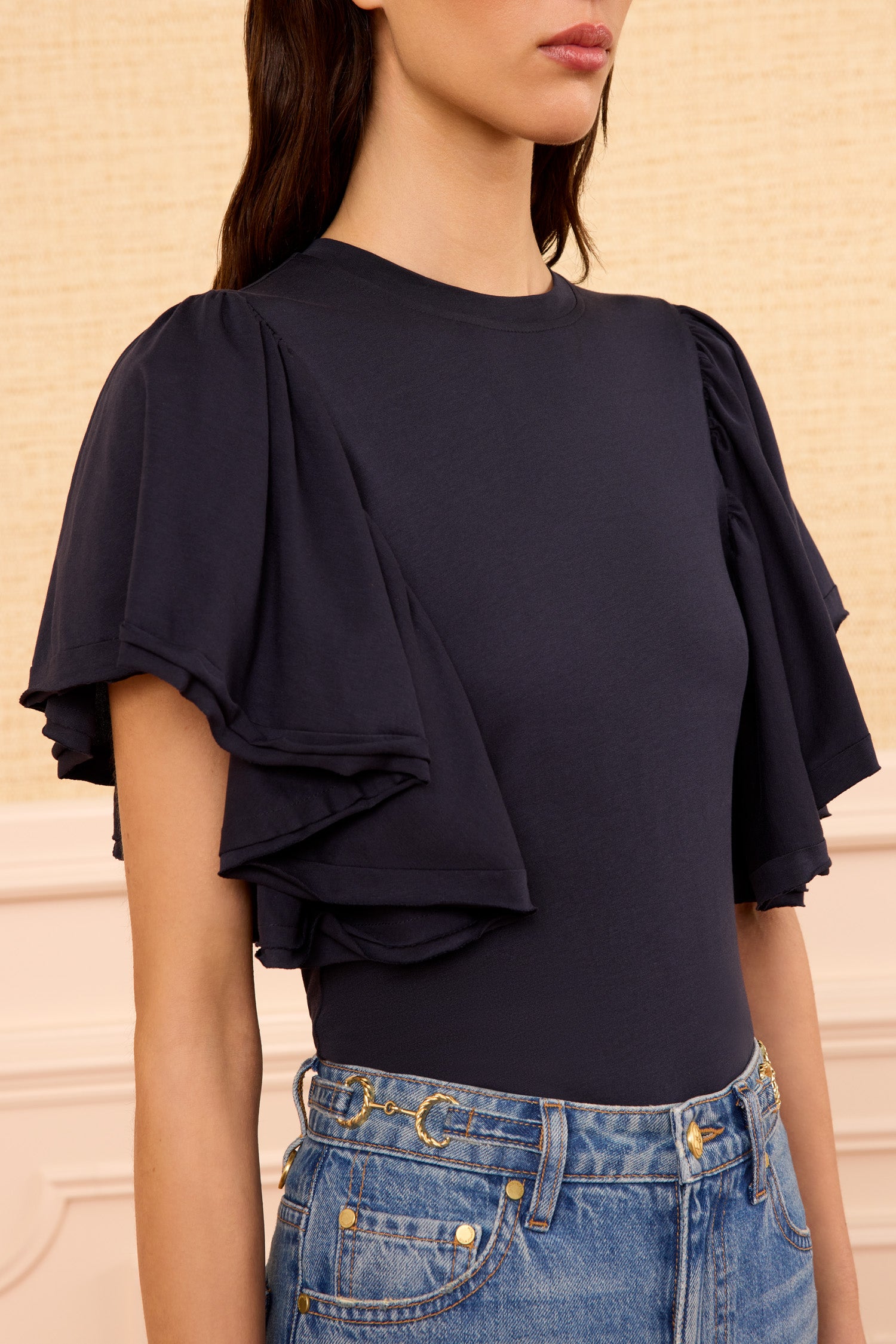 Ulla Johnson Cordelia top coton bio midnight