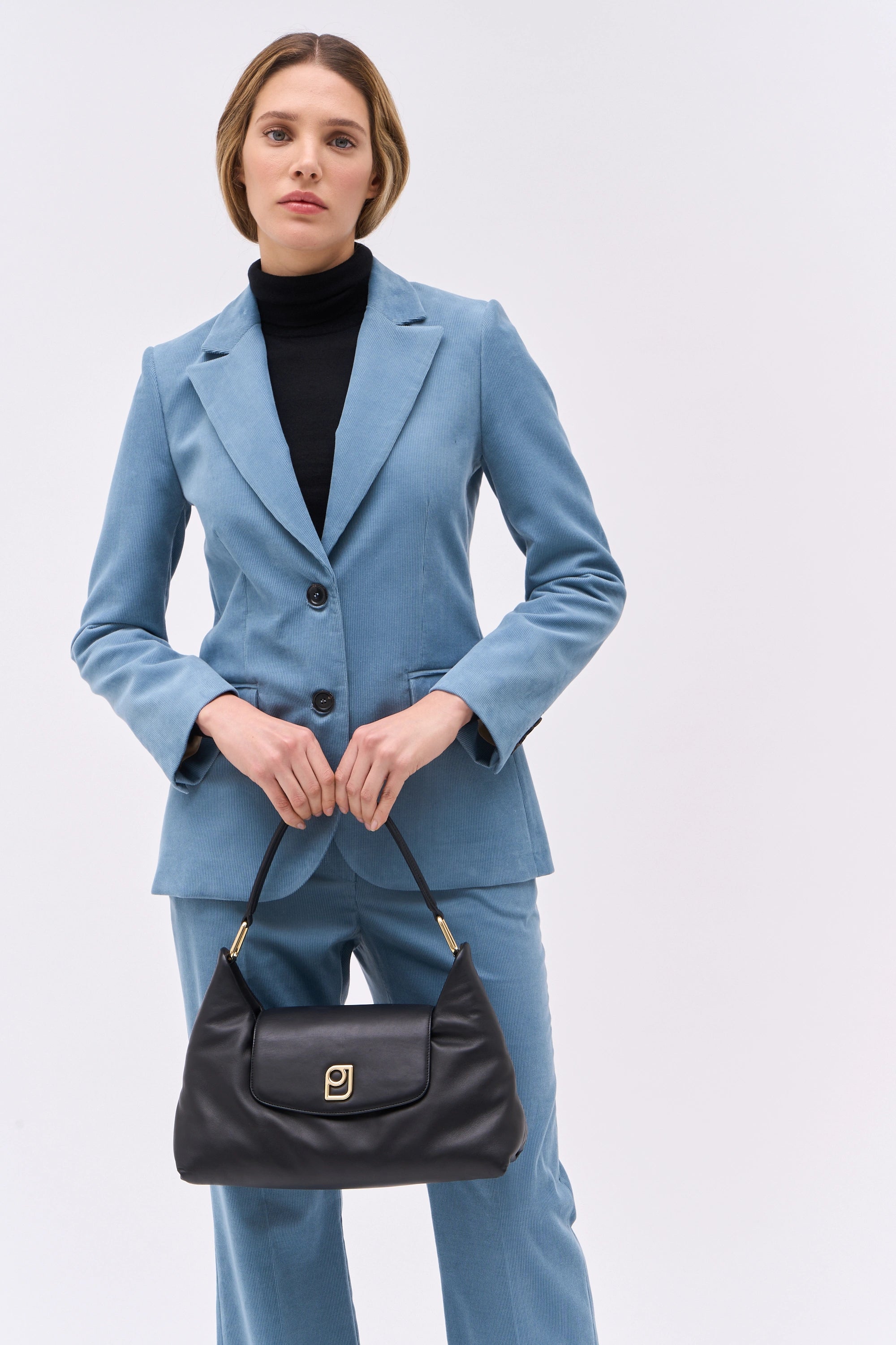 Paul & Joe Leandra sac épaule cuir agneau noir