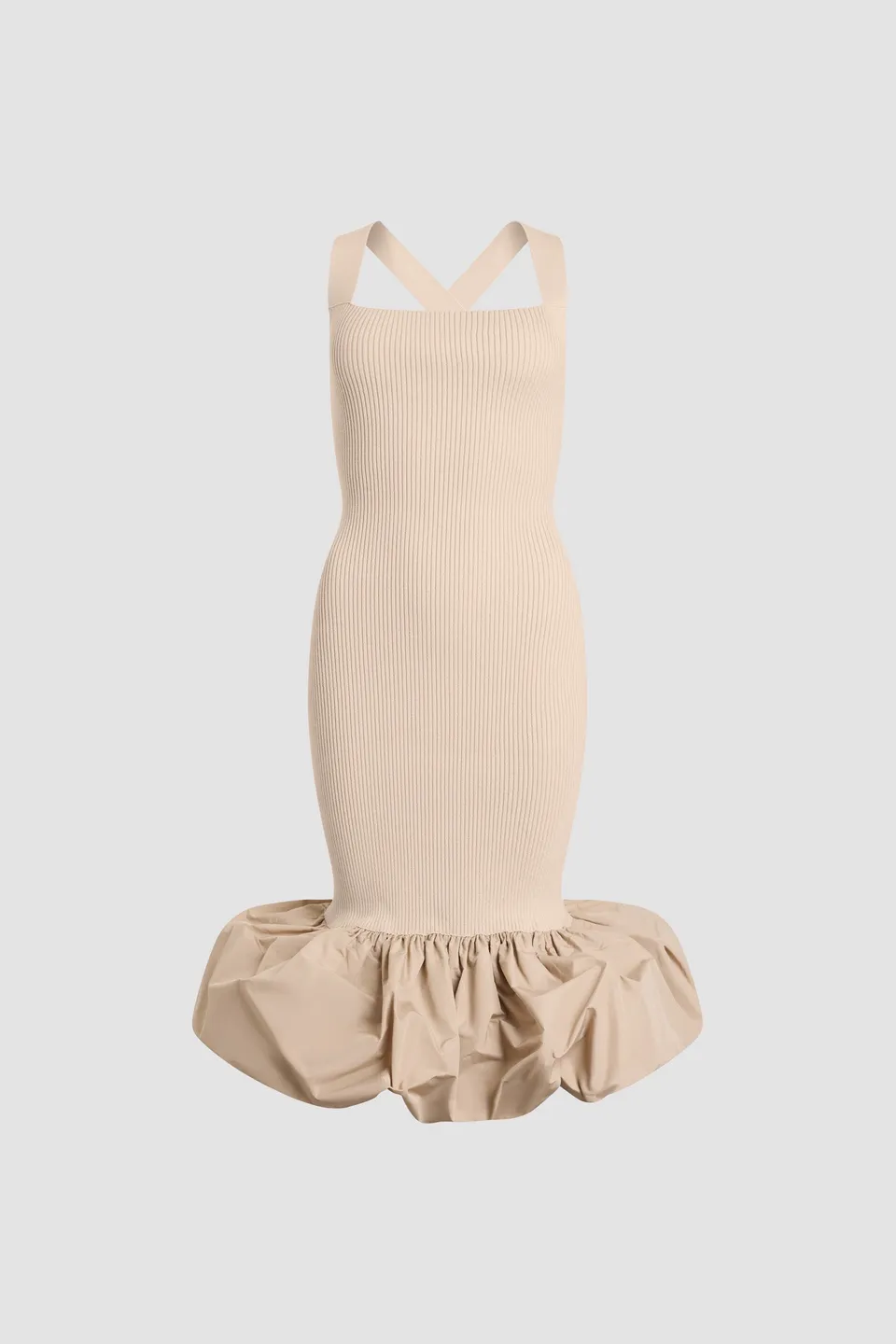 Patou KN322 robe longue coton Dune bretelles croisées
