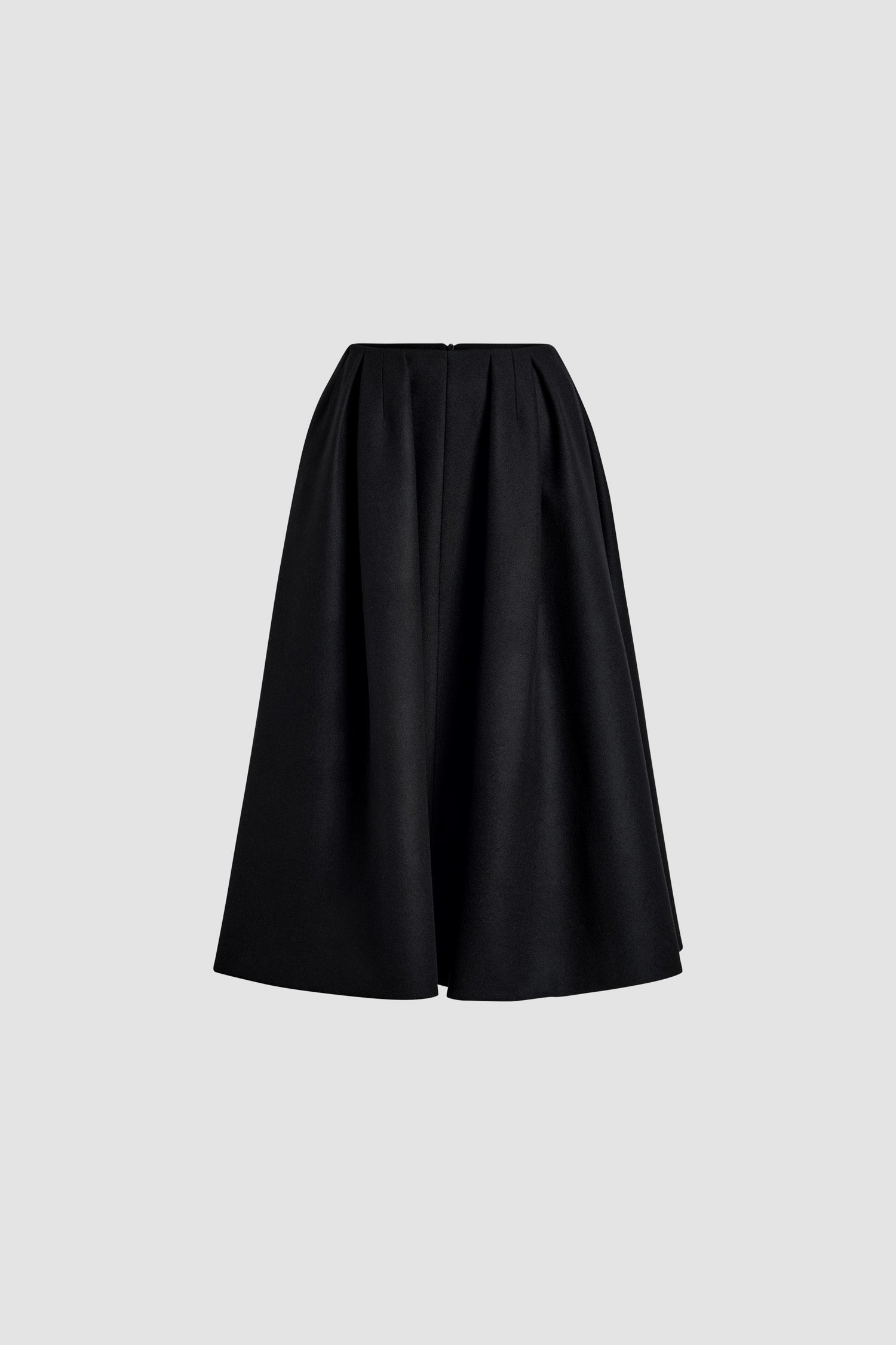 Patou SK067 jupe midi laine cachemire noire 38